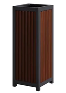 Pozostałe meble ogrodowe - Parkowy kosz na śmieci w kolorze palisandru L4-S95 - miniaturka - grafika 1