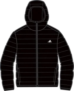 adidas Uniseks - dzieci ESSENTIALS LIGHT PADDED JACKET, black/REFLECTIVE SILVER, 11-12 Years - Kurtki i płaszcze dla chłopców - miniaturka - grafika 1
