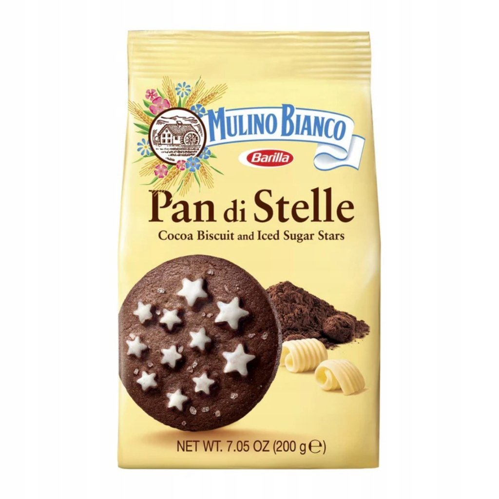 Ciasteczka Włoskie Mulino Bianco Pan di Stelle Czekoladowe Biszkopty 200g