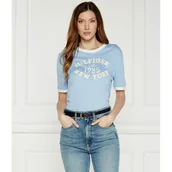 Koszulki i topy damskie - Tommy Hilfiger T-shirt VARSITY RINGER | Regular Fit - miniaturka - grafika 1