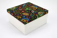 Pojemniki kuchenne - Herbaciarka 4 przegrody, elegancie pudełko  na herbatę lub drobiazgi. Wzór krakowski - miniaturka - grafika 1