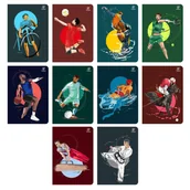 Zeszyty szkolne - Zeszyt A5 64K Kratka Sports Pakiet 10 Szt. - miniaturka - grafika 1