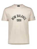 Koszulki męskie - New Balance Koszulka "Essentials Varsity" w kolorze beżowym - miniaturka - grafika 1