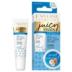 Eveline JUICY KISSES - Lip Balm - Multi nawilżający balsam do ust - Kokos - 12 ml