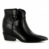 Botki damskie - Czarne damskie botki na obcasie CARINII - Carinii - miniaturka - grafika 1