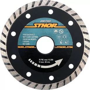 Sthor Tarcza diamentowa "turbo" 115mm 08790 - Tarcze do pił - miniaturka - grafika 1