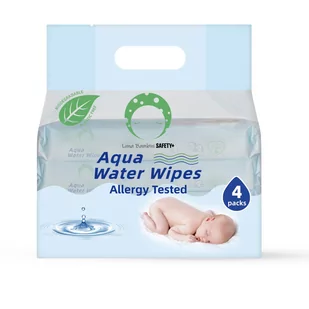 Luna Bambini, Chusteczki wodne Aqua Water Wipes, 4x50szt. - Chusteczki nawilżane - miniaturka - grafika 1