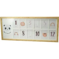 Ramki na zdjęcia - Ramka do zdjęć dla dzieci Panda, 60 x 25 x 1,8 cm, MDF, 12 x 6 x 9 cm - miniaturka - grafika 1