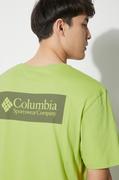 Koszulki męskie - Columbia t-shirt bawełniany North Cascades kolor zielony z nadrukiem 1834041 - miniaturka - grafika 1