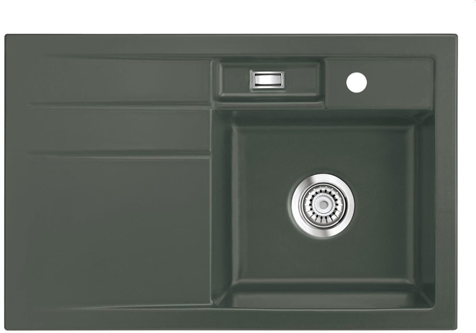 SYSTEMCERAM Zlewozmywak BELA 78 Lava, zlewozmywak ceramiczny, korek manualny 5018 01 80