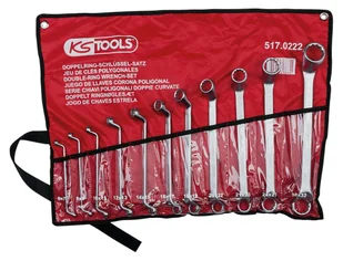 KS Tools 517.0222 Classic zestaw podwójny klucz oczkowy, odsadzony, 11-częściowy, 6 X 7  30 X 32 MM 517.0222 - Klucze i nasadki - miniaturka - grafika 2