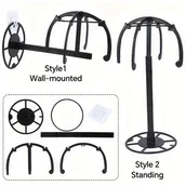 Inne - TEMU 1 szt./ Unisex-Adult Stojak na peruki, Regulowany stojak na kapelusze, Plastikowy uchwyt na głowę peruki, Do wielu peruk, z organizerem - miniaturka - grafika 1