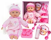 Lalki dla dziewczynek - Lalka bobas jak żywa interaktywna duża miękka mówi z akcesoriami 7w1 - miniaturka - grafika 1