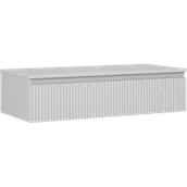 Szafki łazienkowe - Mexen Rivel szafka łazienkowa podumywalkowa 100 cm z blatem, 1 szuflada, ryflowana , szara mat - 91A20-10023-1-BFC62 - miniaturka - grafika 1