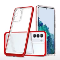 Etui i futerały do telefonów - Clear 3in1 etui do Samsung Galaxy S21+ 5G (S21 Plus 5G) żelowy pokrowiec z ramką czerwony - miniaturka - grafika 1