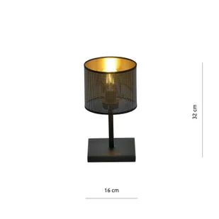 Emibig Jordan lampa stołowa 1-punktowa czarna/złota 1144/LN1 1144/LN1 - Lampy stojące - miniaturka - grafika 3