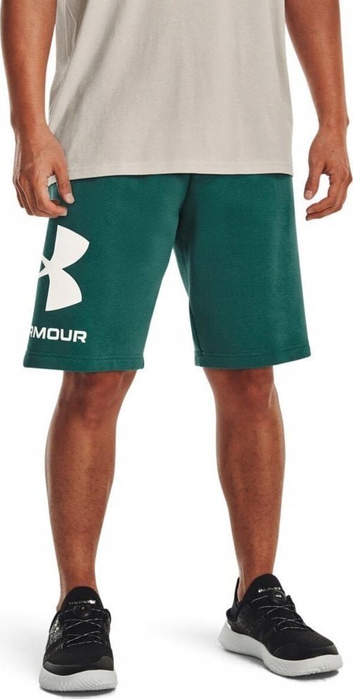 Under Armour Spodenki męskie Under Armour Rival FLC Big Logo Shorts zielone 1357118 722 S