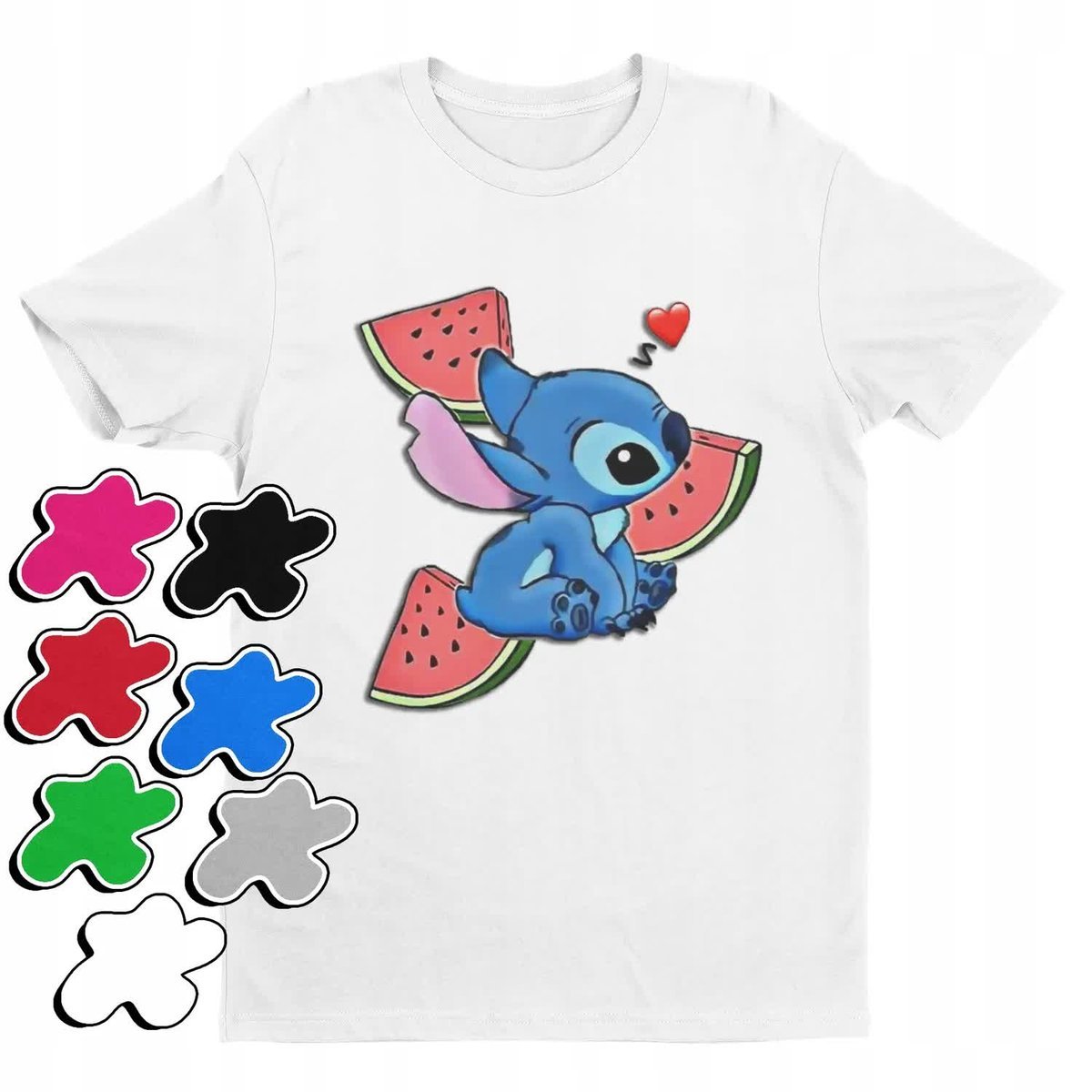 Koszulka T-Shirt Dziecięca Z Nadrukiem Duży Wybór Lilo Stitch -L 146-152