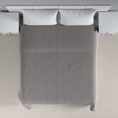 Narzuty - Dekoria Narzuta pikowana w romby gołębi szary szer.260 × dł.210 cm Velvet 1235-704-11 - miniaturka - grafika 1