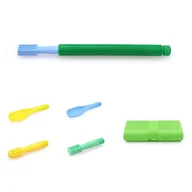 Akcesoria medyczne - ARK Travel Kit Wibrator Logopedyczny Z-Vibe + 5 końcówek do masażu - Zielony - miniaturka - grafika 1