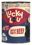 Mokra karma dla kotów - Lucky Lou Lifestage Senior Drób i wołowina puszka 400g - miniaturka - grafika 1