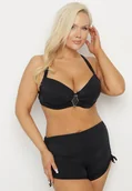Stroje kąpielowe - Czarne Bikini Biustonosz i Majtki ze Ściągaczami Ulonaniela - miniaturka - grafika 1