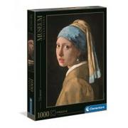 Puzzle - Clementoni Puzzle 1000 elementów. Museum. Vermeer. Dziewczyna z perłą - miniaturka - grafika 1