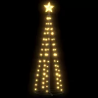Ozdoby bożonarodzeniowe - VidaXL Lumarko Ozdoba świąteczna w kształcie choinki, 70 LED, biel, 50x120 cm 328688 VidaXL - miniaturka - grafika 1