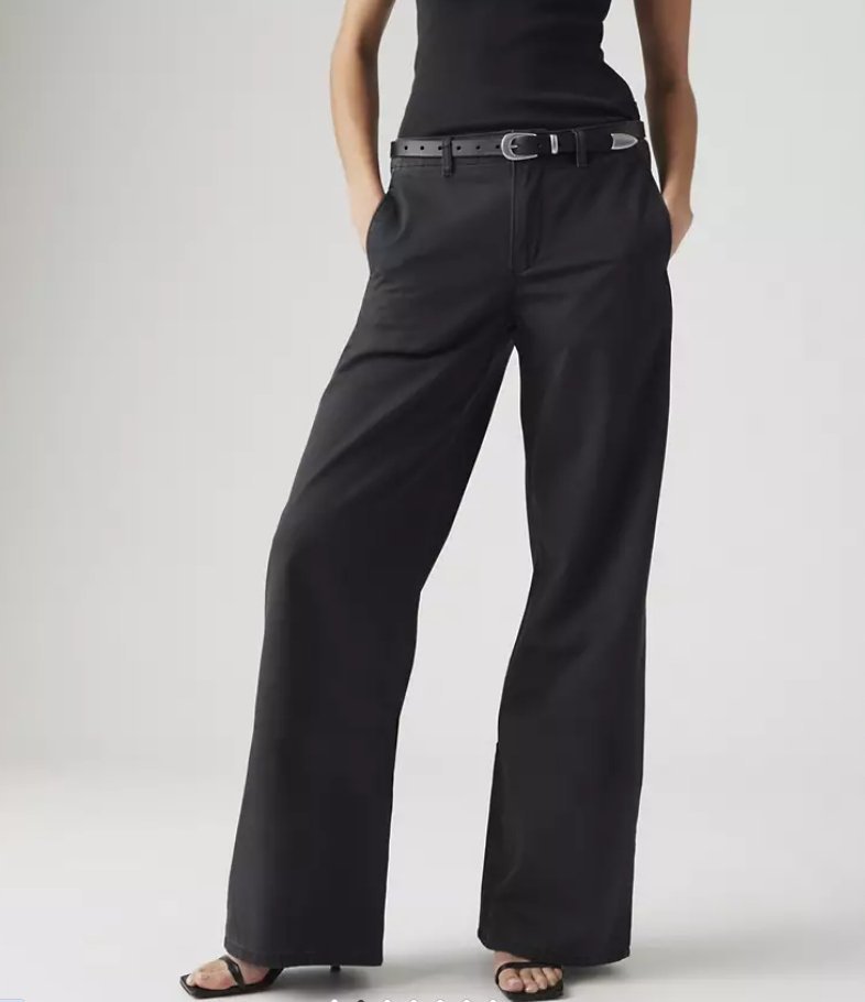 LEVIS CZARNE SPODNIE DAMSKIE CASUAL PROSTE BAWEŁNIANE 30/33 7CA