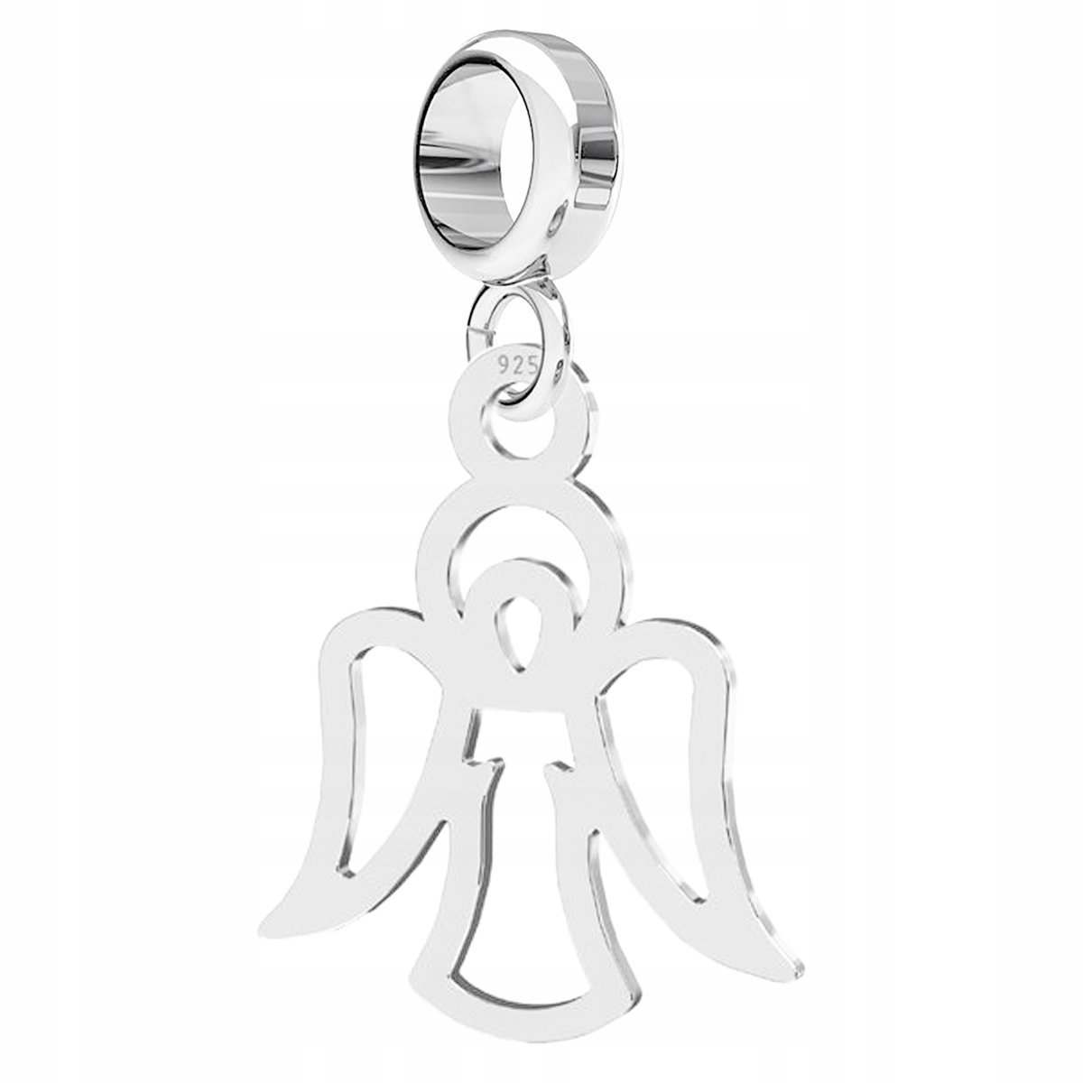 Charms Srebrny z Aniołem Aniołkiem Blaszka Anioł Aniołek Angel SREBRO 925