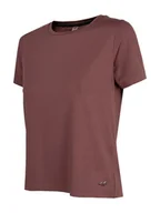 Koszulki sportowe damskie - 4F T-shirt funkcyjny w kolorze brązowym - miniaturka - grafika 1