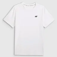 Koszulki męskie - Koszulka Męska 4F T-shirt Z Logo Regular Biały 4FWMM00TTSHM3341 Biały 4XL - miniaturka - grafika 1