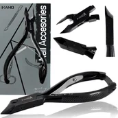 Akcesoria do paznokci - Cążki do skórek paznokci obcinaczki nożyczki kosmetyczne manicure gabinet SPA czarne - miniaturka - grafika 1