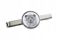 Spinki do mankietów i krawatów - Chow Chow - spinka do krawata z psem, personalizowany klips do krawata, wyj - miniaturka - grafika 1