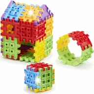 Klocki - Little Tikes Kreatywne kolorowe Klocki WAFLE 60 elem + torba ZA5115 - miniaturka - grafika 1