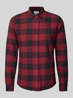 Koszule męskie - Koszula casualowa o kroju slim fit ze wzorem w kratkę - miniaturka - grafika 1