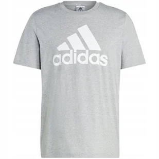 Koszulka męska adidas Essentials Single Jersey 3-Stripes Tee szara IC9350 M - Koszulki męskie - miniaturka - grafika 1