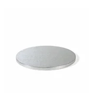 Dodatki do ciast w proszku - 20x Podkład angielski pod tort srebrny 20 cm GRUBY OKRĄGŁY WYTRZYMAŁY - miniaturka - grafika 1