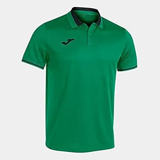 Koszulki męskie - Joma Męska koszulka polo Championship Vi Zielony Czarny XL 101954 - grafika 1
