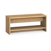 Wyposażenie sportowe i gimnastyczne - Ławka szatniowa z półką na obuwie, wzmocniona, 1000 mm, buk - miniaturka - grafika 1