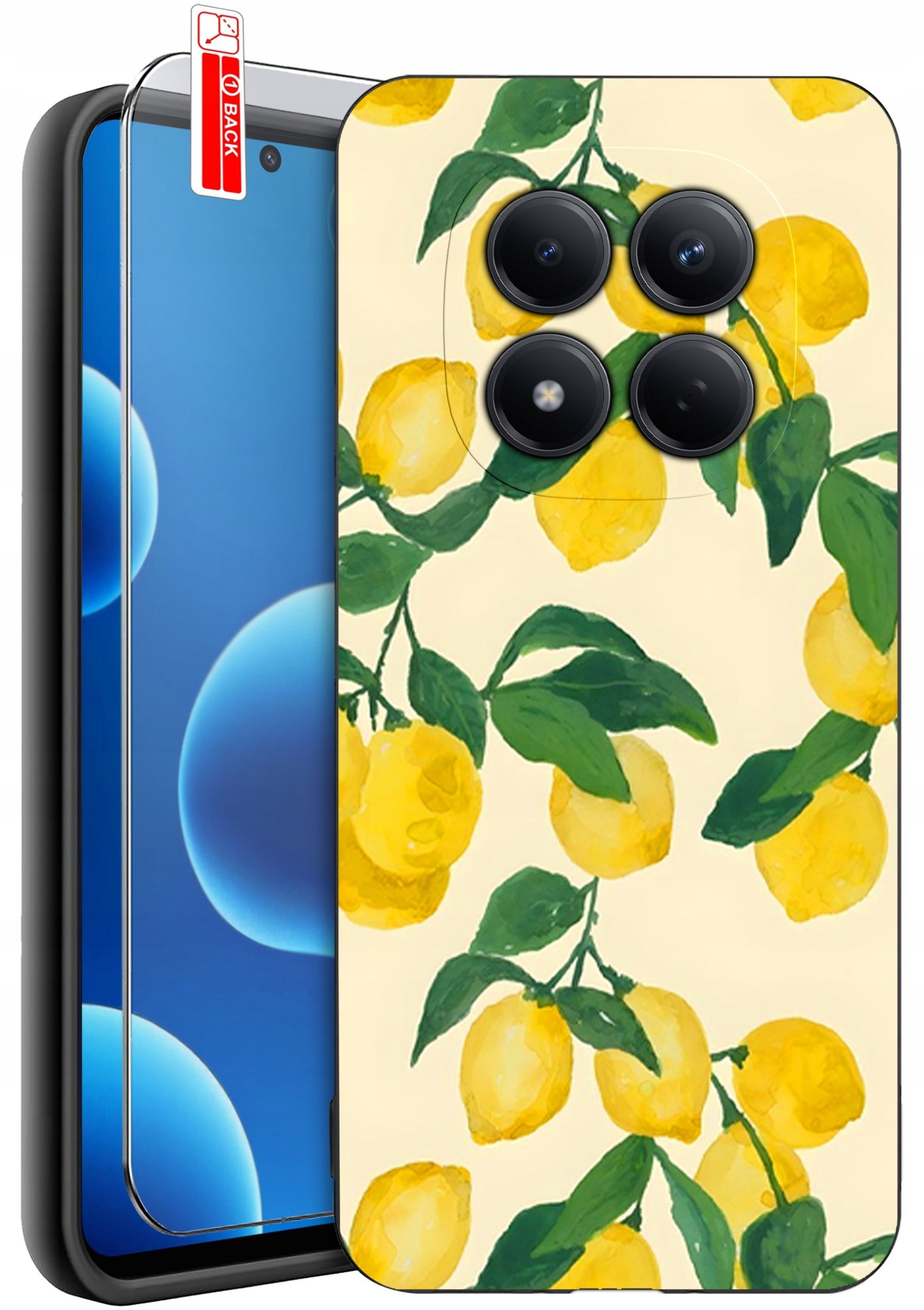krainaGSM Etui Do Xiaomi Redmi Note 15 Pro 5G Wzory Silikonowe Matt Case + Szkło