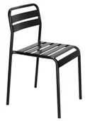 Fotele i krzesła ogrodowe - Metalowe Czarne Krzesło Tarasowe S1-Z09 - miniaturka - grafika 1