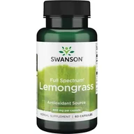 Suplementy naturalne - Swanson - Trawa Cytrynowa, 400mg, 60 kapsułek - miniaturka - grafika 1