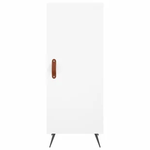 Wysoka szafka, biała, 34,5x34x180 cm, materiał drewnopochodny Lumarko! - Szafki do salonu - miniaturka - grafika 7