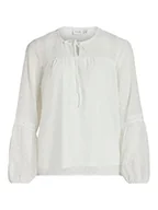 Bluzki damskie - Vila Damska bluzka Viedee L/S Top/Su-Noos, Snow White, 44 - miniaturka - grafika 1