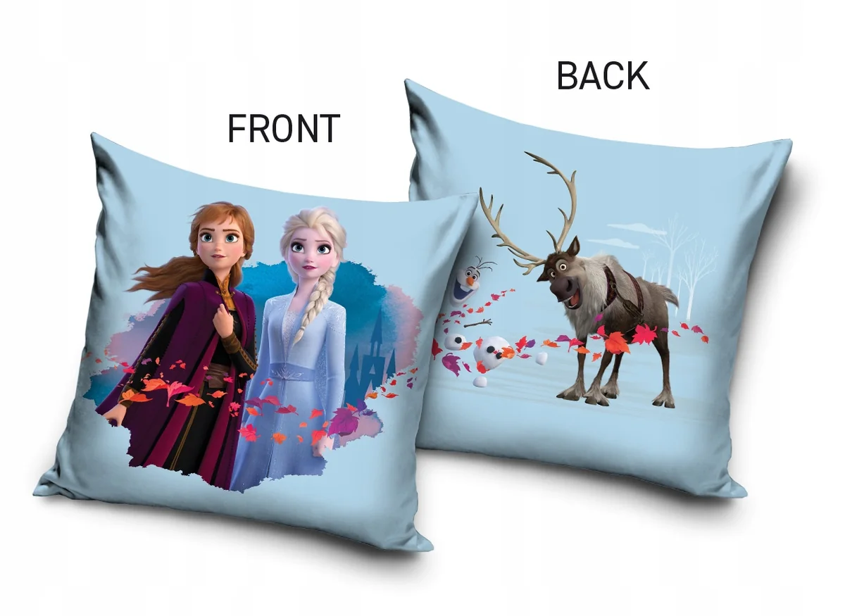 PODUSZKA DEKORACYJNA 40x40 FROZEN KRAINA LODU ANNA ELZA OLAF DLA DZIECKA