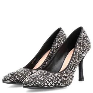 Szpilki z kryształkami - MENBUR 24682 CZARNE - Czółenka - miniaturka - grafika 7