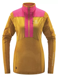 Bluzy damskie - Haglöfs Bluza polarowa "L.I.M Mid Fast" w kolorze różowo-żółtym - grafika 1