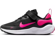 Buty dla dziewczynek - Nike Revolution 7 Obuwie turystyczne Czarny/różowy hiper-biały 29.5 - miniaturka - grafika 1