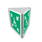Systemy ekspozycyjne i znaki informacyjne - AE824 MIEJSCE ZBIÓRKI DO EWAKUACJI DLA OSÓB NIEPEŁNOSPRAWNYCH (3D DOŚCIENNY), PN - PŁYTA PCV 1MM; (350X350MM) - miniaturka - grafika 1